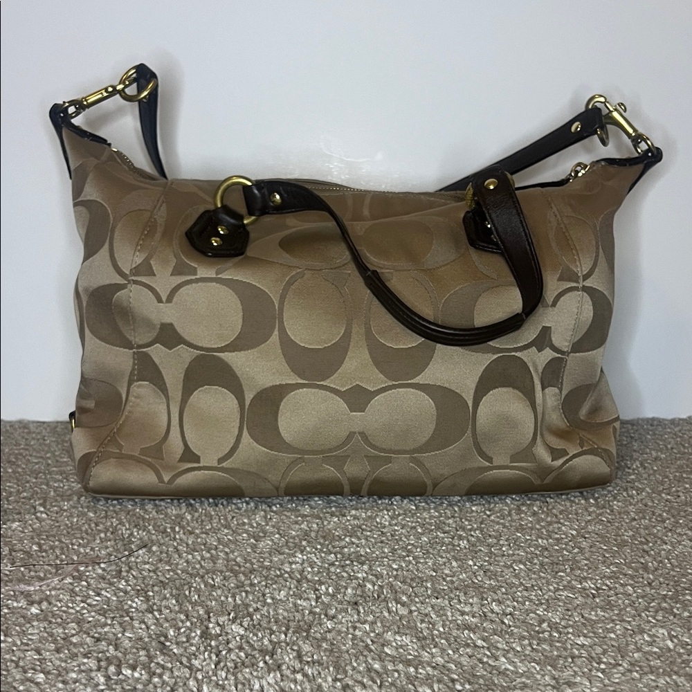 Coach Signature Jacquard Satchel - Picture 2 of 16